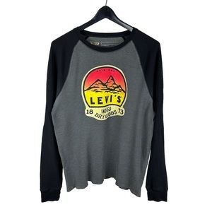 Mens Y2K Levi Since 1873 Dry Good Raglan Essential Graphic Shirt Size L